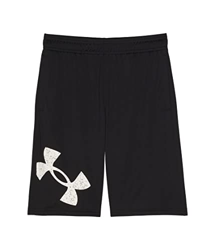 Under Armour boys Prototype 2.0 Big Logo Shorts , (001) Black / / White , Youth X-Large