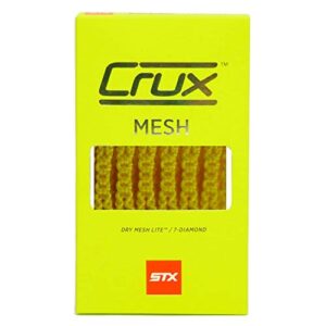 stx crux mesh women’s lacrosse mesh stringing piece yellow