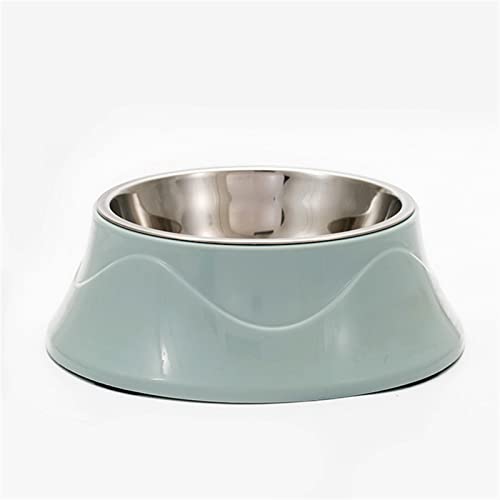 FUUIE Bowls for Food and Water Stainless Steel Large Pet Bowl (Color : Blue, Size : 28cm)