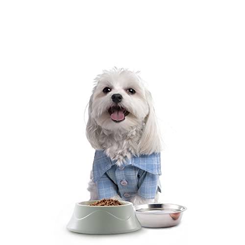 FUUIE Bowls for Food and Water Stainless Steel Large Pet Bowl (Color : Blue, Size : 28cm)