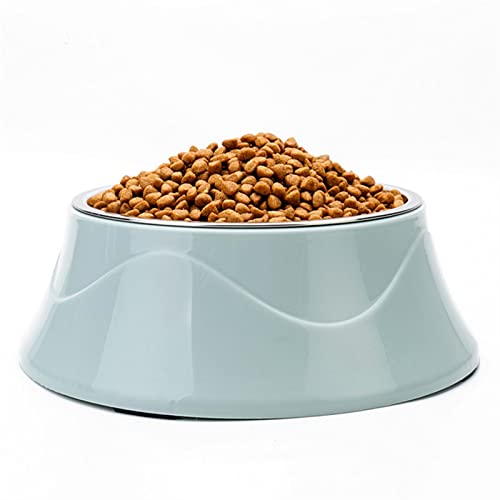 FUUIE Bowls for Food and Water Stainless Steel Large Pet Bowl (Color : Blue, Size : 28cm)