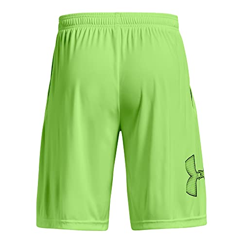 Under Armour mens Launch Stretch Woven 7'' Shorts, Quirky Lime/Black/Reflective, Medium US