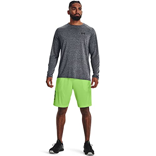 Under Armour mens Launch Stretch Woven 7'' Shorts, Quirky Lime/Black/Reflective, Medium US