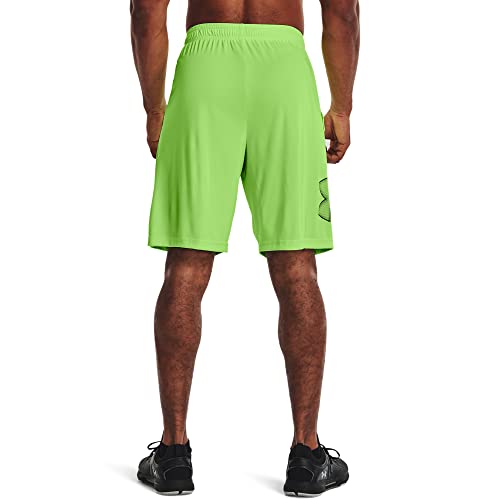 Under Armour mens Launch Stretch Woven 7'' Shorts, Quirky Lime/Black/Reflective, Medium US