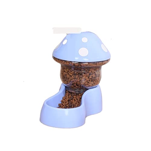 pet Dog Supplies 2 in 1 Pet Dog Cat Bowl Automatic Feeder 1.8l Pet Food Bowl Drinking Water Bottle Kitten Puppy Bowls Dog Feeding Bowl Water Bottle (Size : Food-Blue)