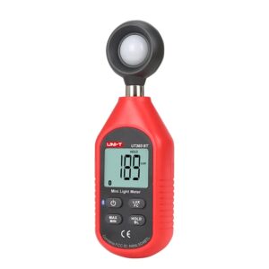 UNI-T UT383 Digital Illuminance Meter 0-199900 Lux (0-18,500 FC) Illuminance Measurement Applicable to illuminance Monitoring and Measurement in The Construction of Street Lamps and Other Industries.