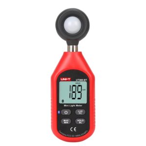 UNI-T UT383 Digital Illuminance Meter 0-199900 Lux (0-18,500 FC) Illuminance Measurement Applicable to illuminance Monitoring and Measurement in The Construction of Street Lamps and Other Industries.