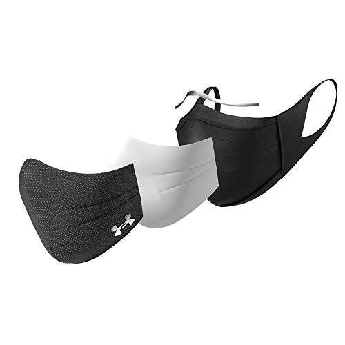 Under Armour Adult Sports Mask , Black (002)/Silver Chrome, Small/Medium