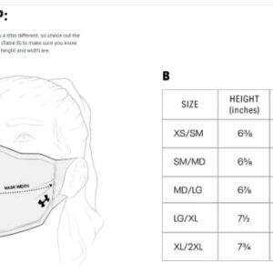 Under Armour Adult Sports Mask , Black (002)/Silver Chrome, Small/Medium