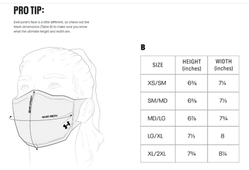 Under Armour Adult Sports Mask , Black (002)/Silver Chrome, Small/Medium