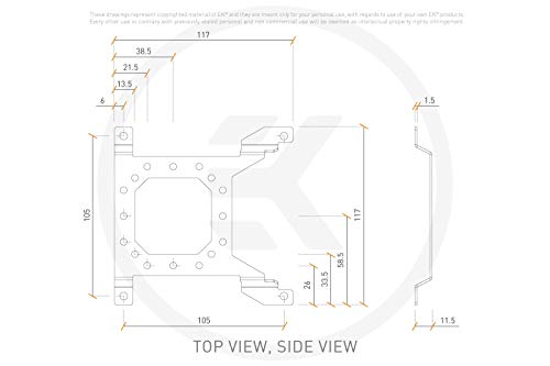 EKWB EK-Loop Uni Pump Reservoir Mounting Bracket, 120mm