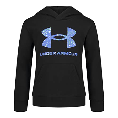 Under Armour Boys' Hoodie, Fleece Pullover, Logo & Printed Designs, Black Speckle, 4