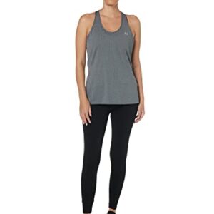 Under Armour Women's HeatGear Armour Racer Tank , Pitch Gray Light Heather (012)/Metallic Silver , Medium