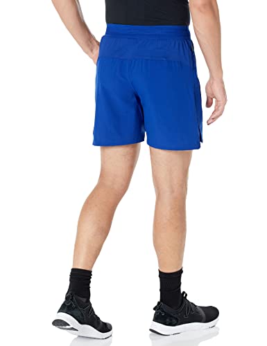 Under Armour Men's Standard Accelerate Shorts, (456) Bauhaus Blue / / Orange Shock, Small