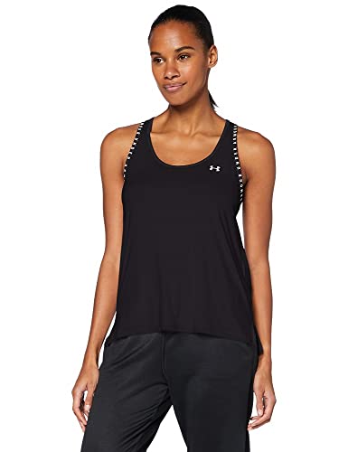 Under Armour Women's Knockout Tank Top , Black (001)/White, Medium