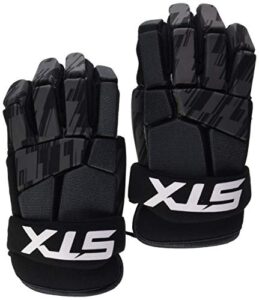 stx lacrosse stallion 75 gloves, black, medium, pair