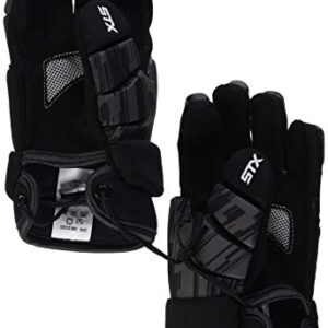 STX Lacrosse Stallion 75 Gloves, Black, Medium, Pair