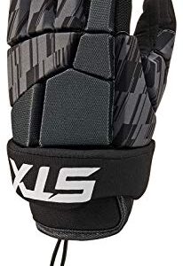 STX Lacrosse Stallion 75 Gloves, Black, Medium, Pair