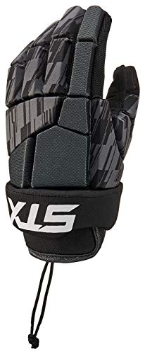 STX Lacrosse Stallion 75 Gloves, Black, Medium, Pair