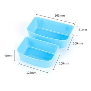 FUUIE Bowls for Food and Water Special Portable Food Hanging Bowl for Pets (Color : Blue, Size : Small)