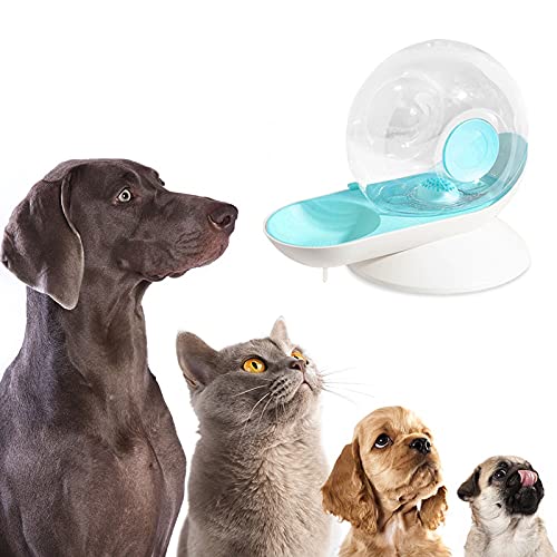 FUUIE Bowls for Food and Water 2.8L Bubble Dog Drinking Water Bowl Fountain Automatic Cat Puppy Portable Feeder Water Drinking Container Dispenser for Pet Help (Color : Blue)