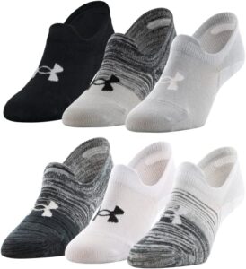 under armour adult essential ultra low tab socks, multipairs , halo gray assorted (6-pairs) , medium