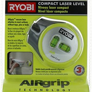 Ryobi ELL1002 Air Grip Compact Laser Level with Tripod Mounting and Corner Rounding Capability (AAA Batteries Included)