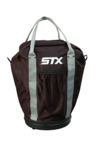 stx lacrosse bucket ball bag , black , 18 inch x 10 inch