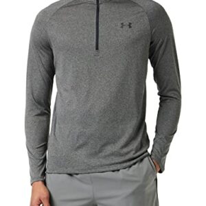 Under Armour Men's Tech 2.0 1/2 Zip-Up Long Sleeve T-Shirt , Carbon Heather (090)/Charcoal , 3X-Large Tall