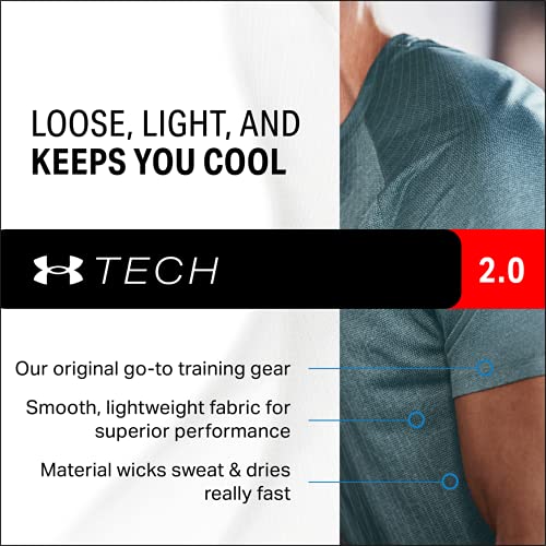 Under Armour Men's Tech 2.0 1/2 Zip-Up Long Sleeve T-Shirt , Carbon Heather (090)/Charcoal , 3X-Large Tall