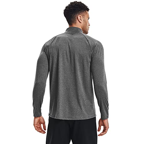 Under Armour Men's Tech 2.0 1/2 Zip-Up Long Sleeve T-Shirt , Carbon Heather (090)/Charcoal , 3X-Large Tall