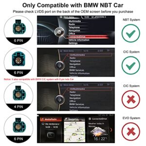 Road Top Wireless Carplay Retrofit Kit Decoder for BMW NBT system 3 4 5 6 7 Series X1 X3 X4 X5 X6 2012-2016, Support iOS 13 14, Android Auto, AirPlay, Mirroring, Rear View, USB Drive, Firmware Upgrade