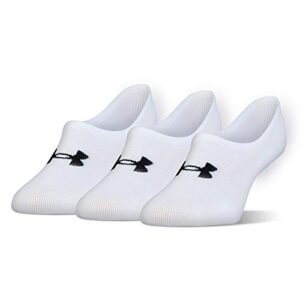 Under Armour Women's Breathe Lite Ultra Low Socks, Multipairs , White (3-Pairs) , Medium