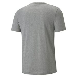 PUMA Men's Standard BMW MMS Essentials Logo Tee, Medium Gray Heather, Large