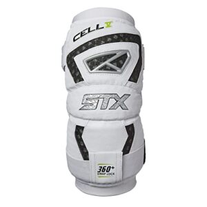 stx mens sporting_goods lacrosse arm pads, white, medium
