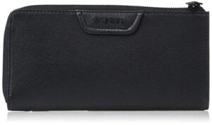 diesel men’s clin l-24 zip-wallet, black, uni