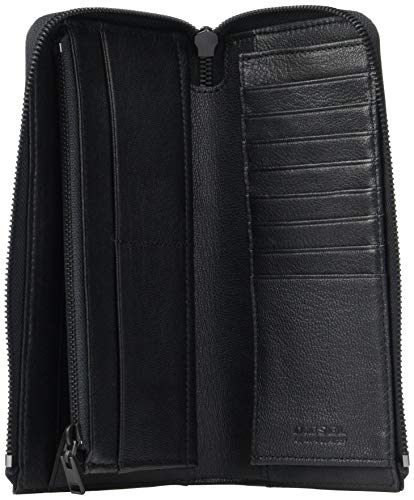 Diesel Men's CLIN L-24 Zip-Wallet, Black, UNI