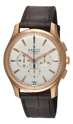 Zenith Men's 18.2110.400/01.c498 El Primero 36'000 VPH Rose-Gold Silver Sunray Chronograph Dial Watch