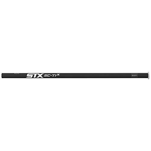 STX mens Sc-Ti Alloy Handle lacrosse shafts, Black, Attack Mid US