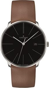 junghans meister fein black sunray dial sapphire crystal automatic watch 27/4154.00
