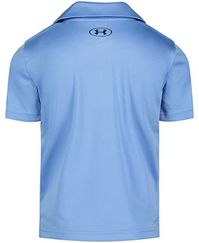 Under Armour Boys' Short Sleeve UA Match Polo Collared Shirt, Chest Logo, Soft & Comfortable, Carolina Blue