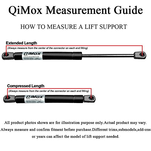 Qty(2) QiMox Front Hood Lift Supports Shock Struts Compatible with 2006 - 2013 BMW 3 Series E90 E91 E92 E93