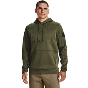 under armour mens freedom emboss hoodie , (390) marine od green / / marine od green , small
