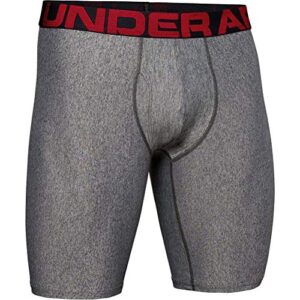 Under Armour mens Tech 9-inch Boxerjock 1-Pack , Jet Gray Light Heather (010)/Red , Large