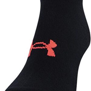 Under Armour Women's Essential Lightweight Low Cut Socks, 6-Pairs , Black , Medium