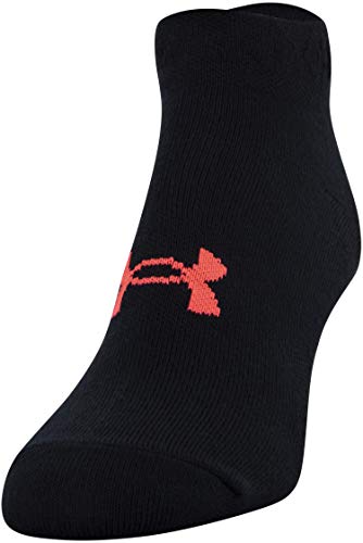 Under Armour Women's Essential Lightweight Low Cut Socks, 6-Pairs , Black , Medium