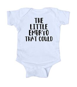 sunray clothing the little embryo that could baby ivf invitro boy girl onesie white