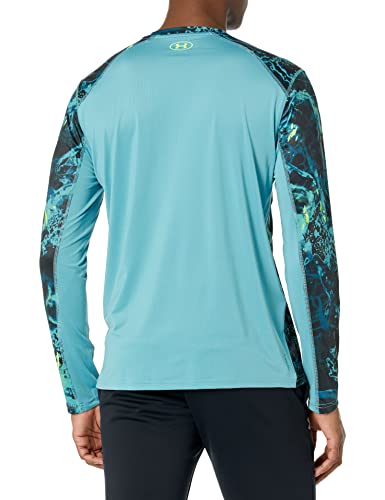 Under Armour Men's Standard Iso-Chill Shore Break Camo T-Shirt, (400) Still Water / / Lime Surge, X-Large