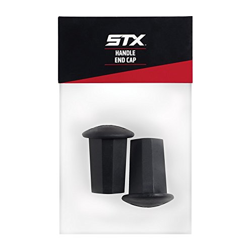 STX Men's 1 inch Deluxe Lacrosse Stick End Cap - 2-Pack Black and Orange