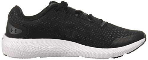 Under Armour womens Charged Pursuit 2 Running Shoe, Black/White, 7.5 US